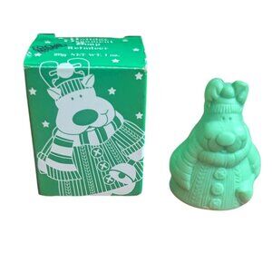 Avon Holiday Ornament Reindeer Soap Christmas 1 oz NEW Green